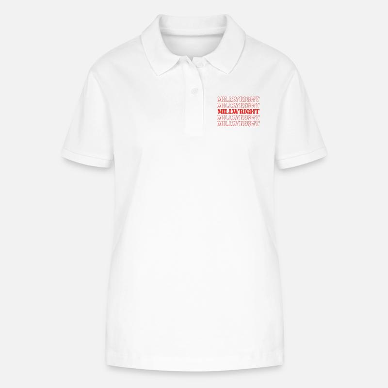Millwright Machine Specialist Machine Fixer - Stanley/Stella Women’s Organic Polo Shirt ELLISER - white