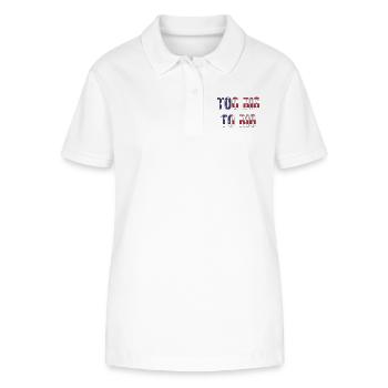 TOO BIG TO RIG 2024 - Stanley/Stella Frauen Bio-Poloshirt ELLISER - Weiß - Vorne - Anna (173cm)