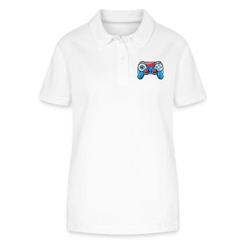 Gamer Controller Logo - Stanley/Stella Women’s Organic Polo Shirt ELLISER - white - Front - Anna (173cm)