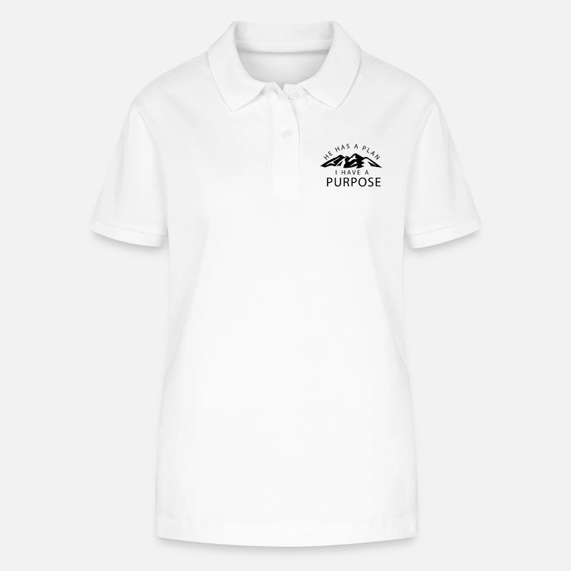he has a plan i have a purpose - Stanley/Stella Frauen Bio-Poloshirt ELLISER - Weiß