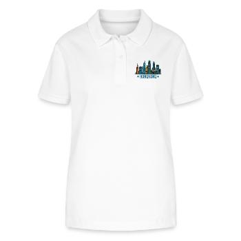 Hong Kong City Skyline - Stanley/Stella Women’s Organic Polo Shirt ELLISER - white - Front - Anna (173cm)