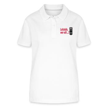 Leitstelle wer ruft? - Stanley/Stella Frauen Bio-Poloshirt ELLISER - Weiß - Vorne - Anna (173cm)