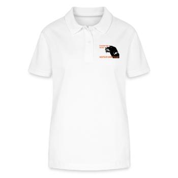 German Drahhaar portrait with text - Stanley/Stella Women’s Organic Polo Shirt ELLISER - white - Front - Anna (173cm)