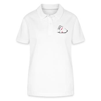 Pocket Asse - Stanley/Stella Frauen Bio-Poloshirt ELLISER - Weiß - Vorne - Anna (173cm)