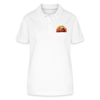 Tracteur - Polo bio ELLISER Stanley/Stella Femme - blanc - Devant - Anna (173cm)