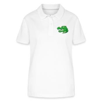 Walter das Krokodil - Stanley/Stella Frauen Bio-Poloshirt ELLISER - Weiß - Vorne - Anna (173cm)