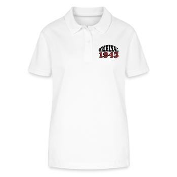 Original 1943 - Stanley/Stella Frauen Bio-Poloshirt ELLISER - Weiß - Vorne - Anna (173cm)