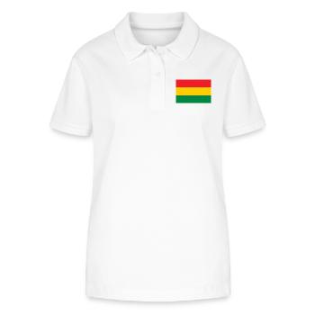 Flag of the Reggae Rasta Jah Rastafari Roots - Stanley/Stella Frauen Bio-Poloshirt ELLISER - Weiß - Vorne - Anna (173cm)