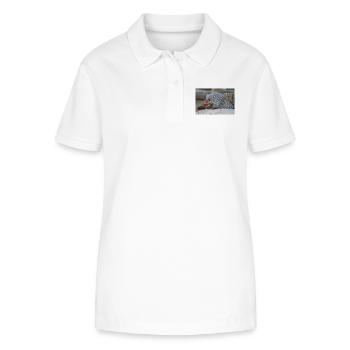 Gebänderte Manguste oder Zebramanguste Zebramanguste - Stanley/Stella Frauen Bio-Poloshirt ELLISER - Weiß - Vorne - Anna (173cm)