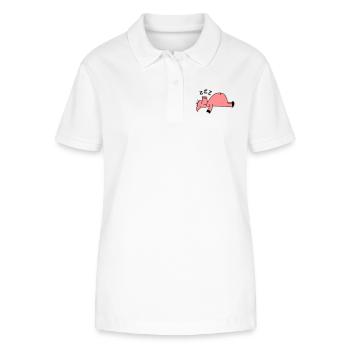 Sleeping Pig - Stanley/Stella Frauen Bio-Poloshirt ELLISER - Weiß - Vorne - Anna (173cm)
