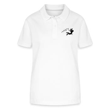 Baisse des prix (noir) - Polo bio ELLISER Stanley/Stella Femme - blanc - Devant - Anna (173cm)