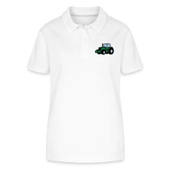 Traktor - Stanley/Stella Frauen Bio-Poloshirt ELLISER - Weiß - Vorne - Anna (173cm)