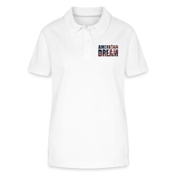 American Dream - Stanley/Stella Frauen Bio-Poloshirt ELLISER - Weiß - Vorne - Anna (173cm)