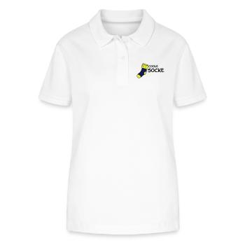 Coole Socke - Stanley/Stella Frauen Bio-Poloshirt ELLISER - Weiß - Vorne - Anna (173cm)