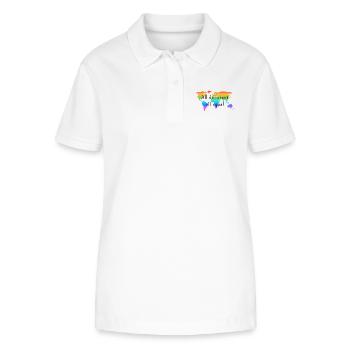 all different all equal. Love is Love. - Stanley/Stella Frauen Bio-Poloshirt ELLISER - Weiß - Vorne - Anna (173cm)