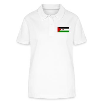 Drapeau du Sahara occidental - Polo bio ELLISER Stanley/Stella Femme - blanc - Devant - Anna (173cm)