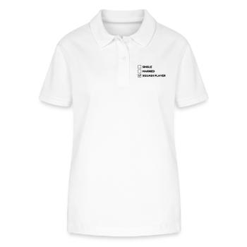 Squash Sport Game Match Champion Victory - Stanley/Stella Frauen Bio-Poloshirt ELLISER - Weiß - Vorne - Anna (173cm)