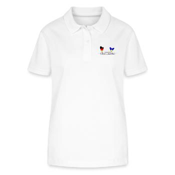 Feet in Germany, heart in Ukraine - Stanley/Stella Frauen Bio-Poloshirt ELLISER - Weiß - Vorne - Anna (173cm)