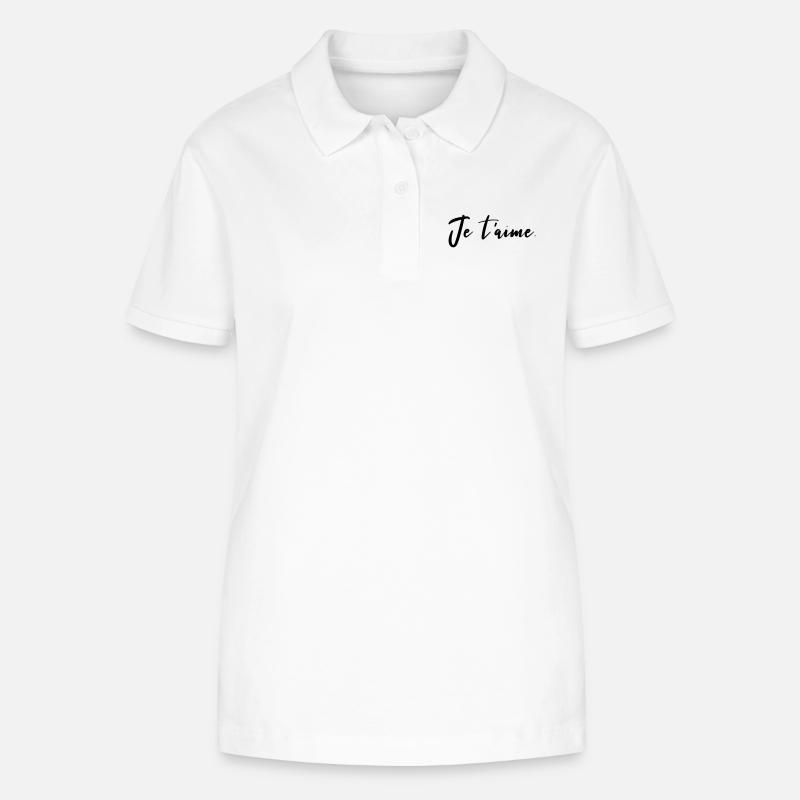 Je t'aime. - Polo bio ELLISER Stanley/Stella Femme - blanc