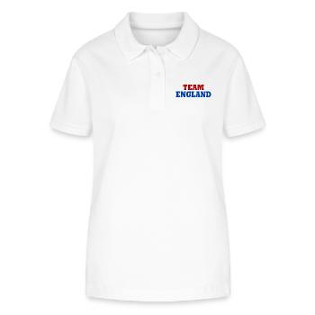 angleterre - Polo bio ELLISER Stanley/Stella Femme - blanc - Devant - Anna (173cm)