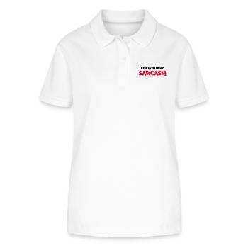 I speak fluent sarcasm - Stanley/Stella Women’s Organic Polo Shirt ELLISER - white - Front - Anna (173cm)