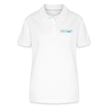 music_non_stop - Polo bio ELLISER Stanley/Stella Femme - blanc - Devant - Anna (173cm)