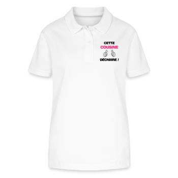 Onkel / Tante / Vetter / Cousin / Kusine - Stanley/Stella Frauen Bio-Poloshirt ELLISER - Weiß - Vorne - Anna (173cm)