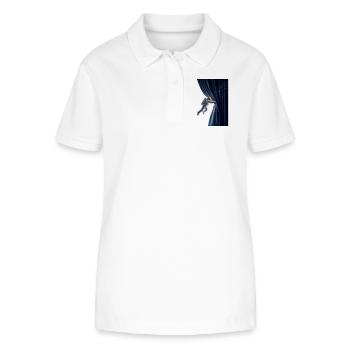 Behind the Universe – The Cosmic Curtain - Stanley/Stella Frauen Bio-Poloshirt ELLISER - Weiß - Vorne - Anna (173cm)