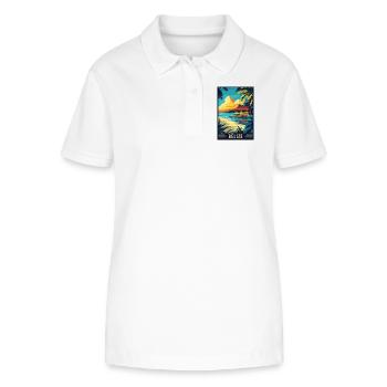 Découvrez le paradis tropical du Belize - Polo bio ELLISER Stanley/Stella Femme - blanc - Devant - Anna (173cm)