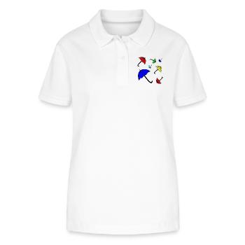 Sonnenschirm T-Shirt - Stanley/Stella Frauen Bio-Poloshirt ELLISER - Weiß - Vorne - Anna (173cm)