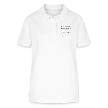 love quotes uk - Stanley/Stella Women’s Organic Polo Shirt ELLISER - white - Front - Anna (173cm)
