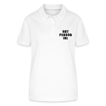 Hot person irl - Stanley/Stella Frauen Bio-Poloshirt ELLISER - Weiß - Vorne - Anna (173cm)