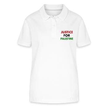 Justice for palestine - Stanley/Stella Women’s Organic Polo Shirt ELLISER - white - Front - Anna (173cm)
