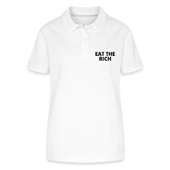 Eat the rich - Stanley/Stella Women’s Organic Polo Shirt ELLISER - white - Front - Anna (173cm)
