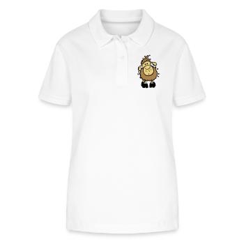 Flauschiges Schaf I Schäfchen I Kinder Geschenk - Stanley/Stella Frauen Bio-Poloshirt ELLISER - Weiß - Vorne - Anna (173cm)