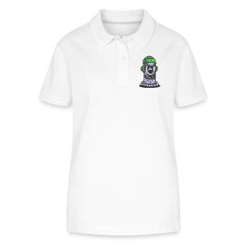 Retro Green Monster Lamp - Stanley/Stella Frauen Bio-Poloshirt ELLISER - Weiß - Vorne - Anna (173cm)
