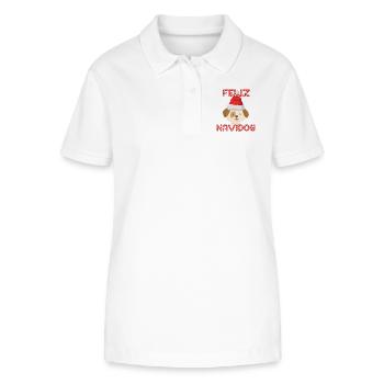 Feliz Navidog - Stanley/Stella Women’s Organic Polo Shirt ELLISER - white - Front - Anna (173cm)