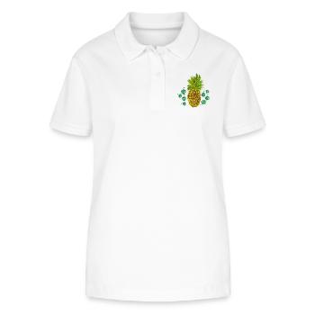 Ananas - Stanley/Stella Frauen Bio-Poloshirt ELLISER - Weiß - Vorne - Anna (173cm)