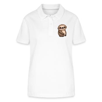 Totally cute sloth - Stanley/Stella Women’s Organic Polo Shirt ELLISER - white - Front - Anna (173cm)