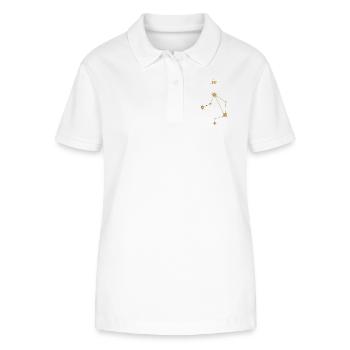 Libra Zodiac Sign Star Constellation Golden Tones - Stanley/Stella Women’s Organic Polo Shirt ELLISER - white - Front - Anna (173cm)