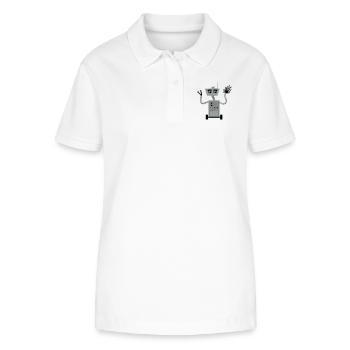 Roboter - Stanley/Stella Frauen Bio-Poloshirt ELLISER - Weiß - Vorne - Anna (173cm)