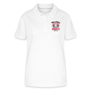 songwriter worlds greatest looks like - Stanley/Stella Women’s Organic Polo Shirt ELLISER - white - Front - Anna (173cm)
