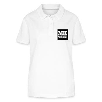 Nie wieder - Stanley/Stella Frauen Bio-Poloshirt ELLISER - Weiß - Vorne - Anna (173cm)