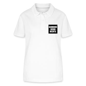 hamburg gegen rechts - Stanley/Stella Frauen Bio-Poloshirt ELLISER - Weiß - Vorne - Anna (173cm)
