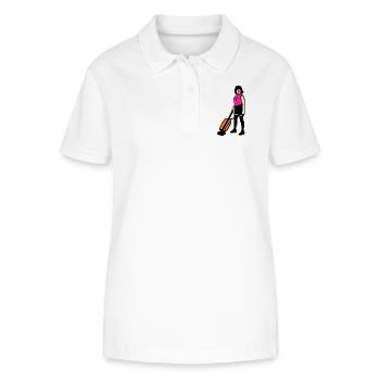 Freddy want to break free, Queen, freddie # - Stanley/Stella Women’s Organic Polo Shirt ELLISER - white - Front - Anna (173cm)