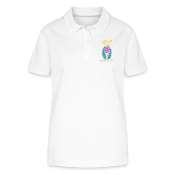 bitte Eis Cream Lustige Retro-Kunst - Stanley/Stella Frauen Bio-Poloshirt ELLISER - Weiß - Vorne - Anna (173cm)
