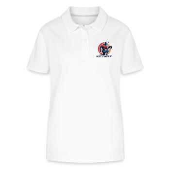 Gym Dominator, BUILD BEAST Tees - Stanley/Stella Women’s Organic Polo Shirt ELLISER - white - Front - Anna (173cm)