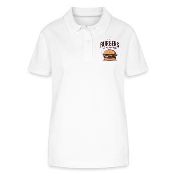 Burgers are my Soulmate Hamburger Fast Food - Stanley/Stella Frauen Bio-Poloshirt ELLISER - Weiß - Vorne - Anna (173cm)