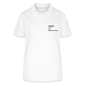 adult human female - Polo bio ELLISER Stanley/Stella Femme - blanc - Devant - Anna (173cm)
