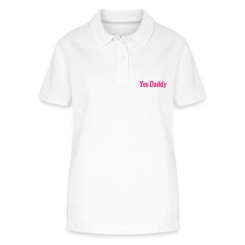 Yes daddy - Stanley/Stella Frauen Bio-Poloshirt ELLISER - Weiß - Vorne - Anna (173cm)